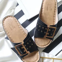 Enjee Women Open Toe Flats with Buckles-picture-35