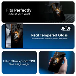 QRIOH Unisex Samsung Galaxy F16 5G Quirky Ombre Krishna Shockproof Glass Back Case image 3