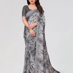Moda Rapido Floral Poly Georgette Saree-image-87