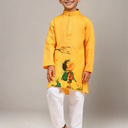 DEVOILER Boy's Ethnic Motifs Printed Kurta-picture-8