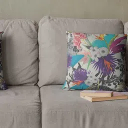 THEYAYACAFE White & Pink Set of 2 Floral Velvet Square Cushion Covers-image-38