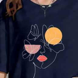 CORSICA Abstract Printed Short Sleeves Round Neck Relaxed Fit Casual T-shirt image 2