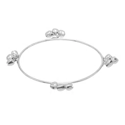 Shining Jewel - By Shivansh Set Of 4 Silver-Plated Ghungroo Beaded Bangle image 3