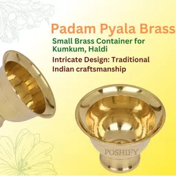 POSHIFY Padam Pyala Brass Diya - Pack Of 2 image 4
