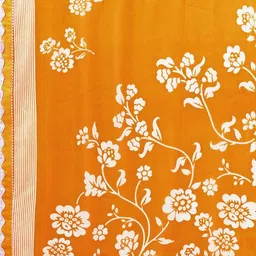Leelavati Floral Printed Pure Chiffon Saree image 4