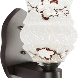 1ST TIME Brown & White Printed Wood Traditional Wall Lamp-picture-12