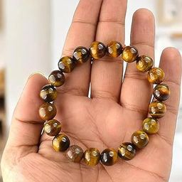 VIBESLE Adult's Tiger Eye Brown Ceramic Bracelet-picture-8