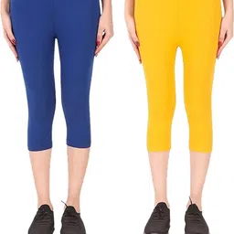 100LUCK Girls Pack of 2 Solid Capris-picture-13
