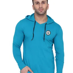 Blisstone Men Solid Hooded Slim Fit T-shirt-picture-40