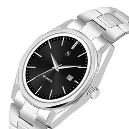 Shocknshop Men Patterned Stainless Steel Straps Analogue Multi Function Watch WCH153Black image 2