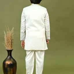 BT DEZINES Boys Embroidered Sequined Sherwani Set image 5