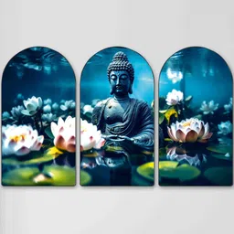 Myntra Elegant Homes Multicoloured Set of 3 Piece MDF Wall Fashion image 2