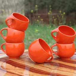 laghima jadon Multicoloured Solid Ceramic Matte Cups and Mugs Set of image 4