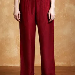 Varanga Yoke Design Zari Round Neck Straight Kurta With Trousers & Dupatta image 3