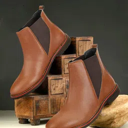 PSSHOES Men Round Toe Chelsea Boots-picture-16