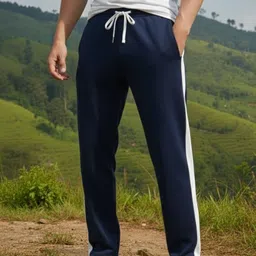 INDICLUB Men Mid Rise Loose Fit Track Pants-picture-32