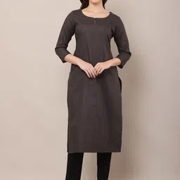 DEGE Women Keyhole Neck Handloom Kurta-picture-27