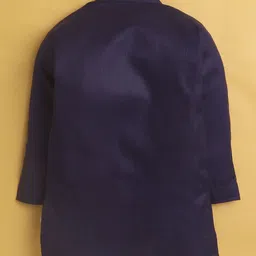 Sangria Boys Striped Mandarin Collar Straight Kurta & Pyjamas Set image 2