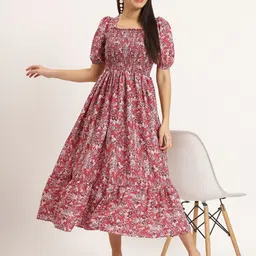 Krunal Raiyani Women Floral Printed Fit & Flare Dress-picture-39