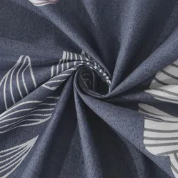 Myntra Elegant Homes Grey & Pink Floral Printed Fitted 300 TC King Bedsheet with 2 Pillow Covers image 4