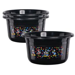 Kuber Industries Black & Blue 3 piece Abstract Plastic Bath Accessories Set-picture-13