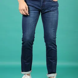 V-Mart Men Slim Fit Mid-Rise Light Fade Cotton Jeans-picture-25