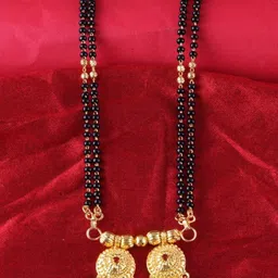 DIVASTRI One Gram Gold-Plated Beaded Mangalsutra-picture-10