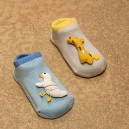 One Friday Infants Pack Of 2 Colorblocked Ankle-Length Socks-image-35