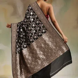 canibani Women Embllished Jacquard Silk Banarasi Saree image 5
