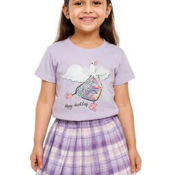 POP STREET KIDS Girls Printed Top with Skirt-picture-34