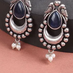 PUJVI Artificial Stones Studded & Beads Beaded Contemporary Drop Earrings-picture-41