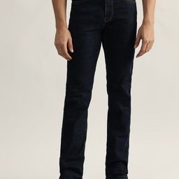 Iconic Men Cotton Mid-Rise Bootcut Jeans-picture-33