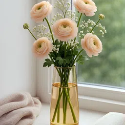 Homesake Golden Cylinder Shaped Flower Plants Glass Vase Pot-image-8