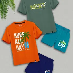 Kids Basket Boys Printed T-shirt with Shorts-image-99