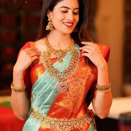 AMRUTKALA SAREES Woven Design Zari Silk Blend Designer Banarasi Saree image 2