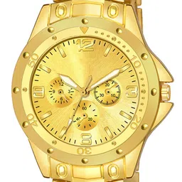 Gopal Shopcart Unisex Patterned Dial & Bracelet Style Straps Analogue Watch Rosra Full gold New AKS image 3