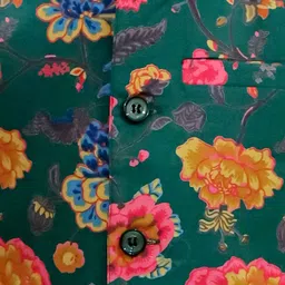 BownBee Boys Floral Printed Regular Pure Cotton Kurta with Pyjamas image 2