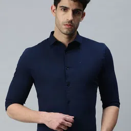 SHOWOFF Men Premium Slim Fit Spread Collar Solid Cotton Casual Shirt-picture-16