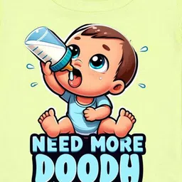 Arvesa Need More Doodh Printed Bodusuit image 3