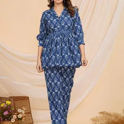 SAME FIT Printed Pure Cotton Tunic & Trousers Co-Ord Set-picture-41