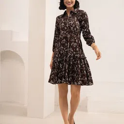 DressBerry Women Floral Printed Fit & Flare Dress-picture-19