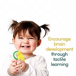 Kritiu Infants Yellow & Green Fruit Shape Baby Teether image 3