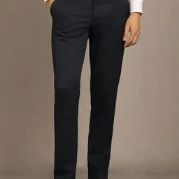 Luxure by Louis Philippe Men Slim Fit Mid-Rise Formal Trousers-picture-35
