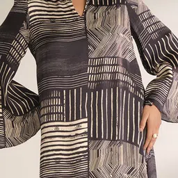 AND Animal Print Bell Sleeve A-Line Dress image 3