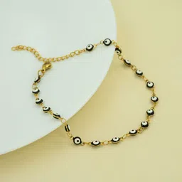 ARTKLIM Stainless Steel Gold-Plated Evil Eye Anti Tarnish Anklet-picture-40