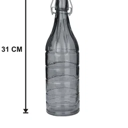 1ST TIME Yellow & Transparent Glass Solid Water Bottle image 2