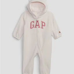 GAP Infant Kids Brand Logo Hooded ProFleece Rompers-image-48