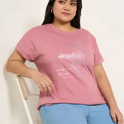 Honey Curvytude by Pantaloons Print Cotton short Top-picture-28