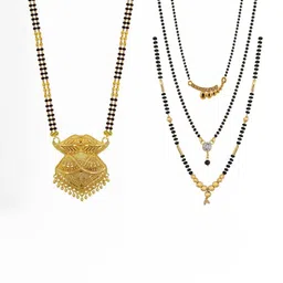 Bhanu diam Gold-Plated Brass Mangalsutra-picture-18