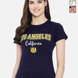 Dreambe Women Pack of 3 Typography Printed Round Neck Cotton T-shirts-image-59